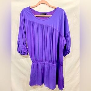 Thakoon 100% Silk Purple Peplum Dress or Tunic Size 6